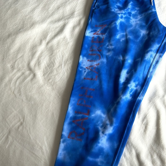 NWT Ralph Lauren tie-dye print cotton joggers - Picture 4 of 7